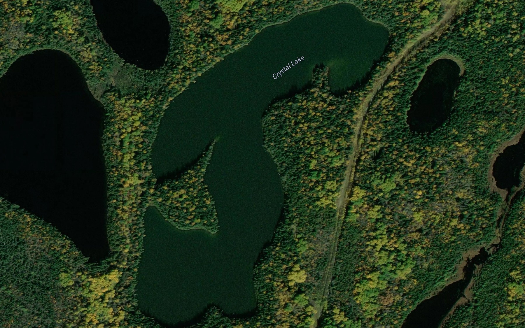Satellite map of the Crystal Lake