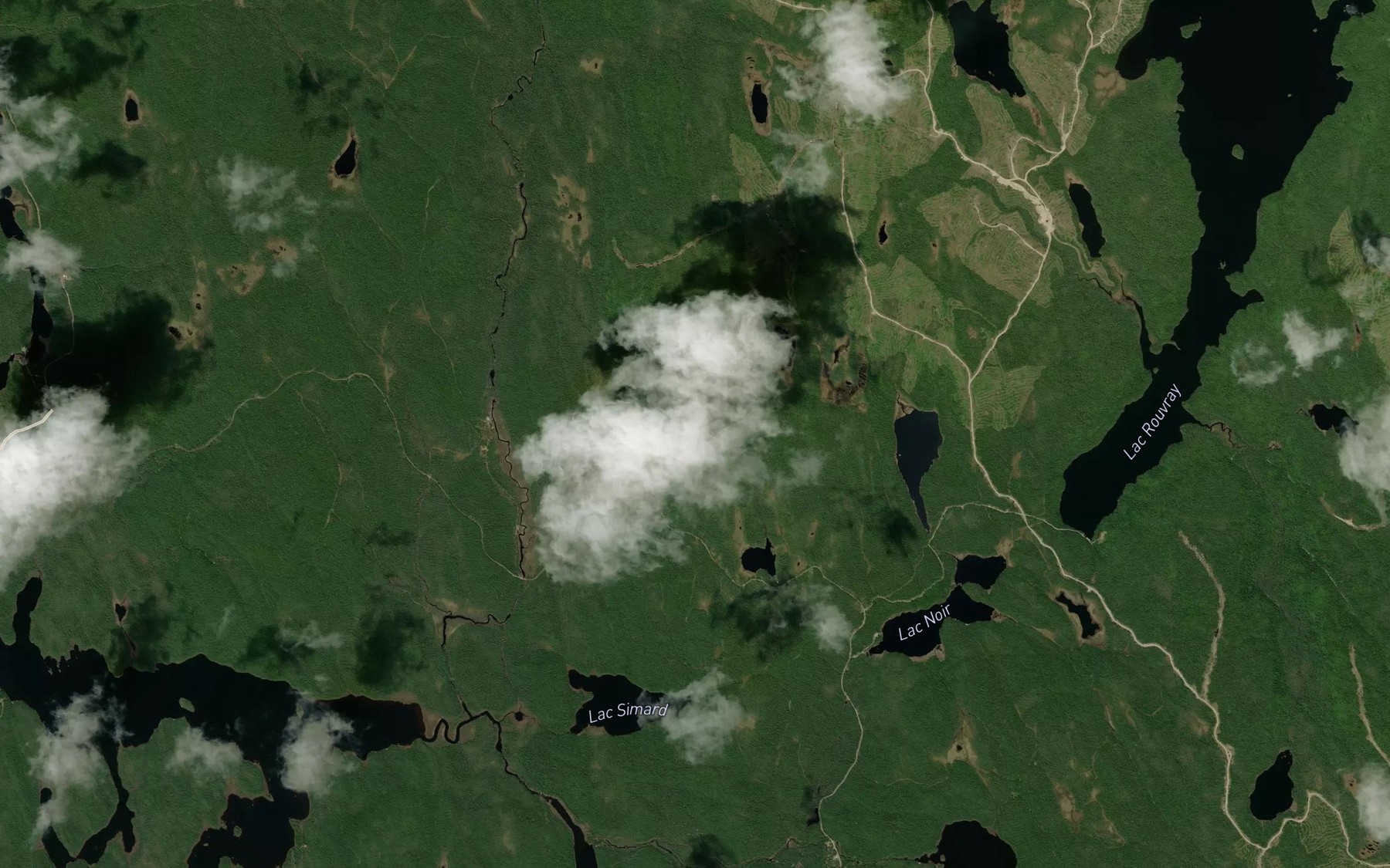 Satellite map of the Lac de la Souche