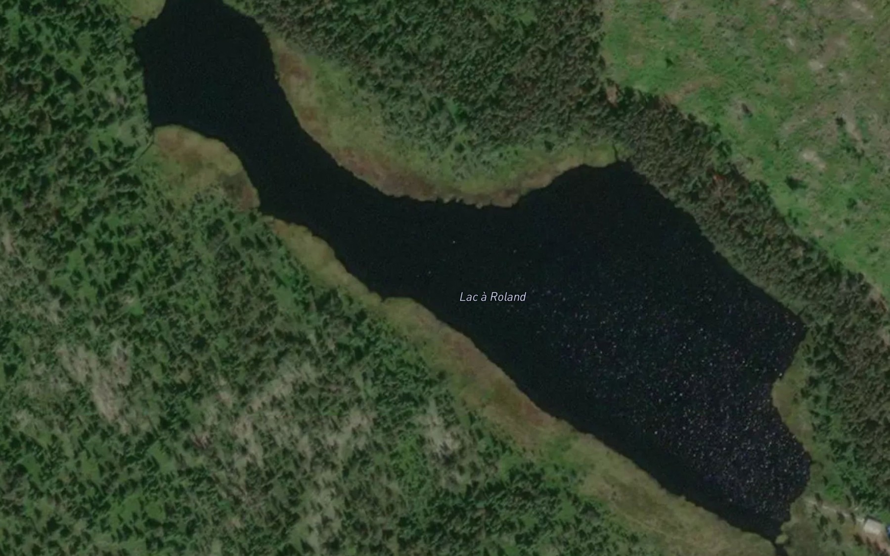Satellite map of the Lac a Roland