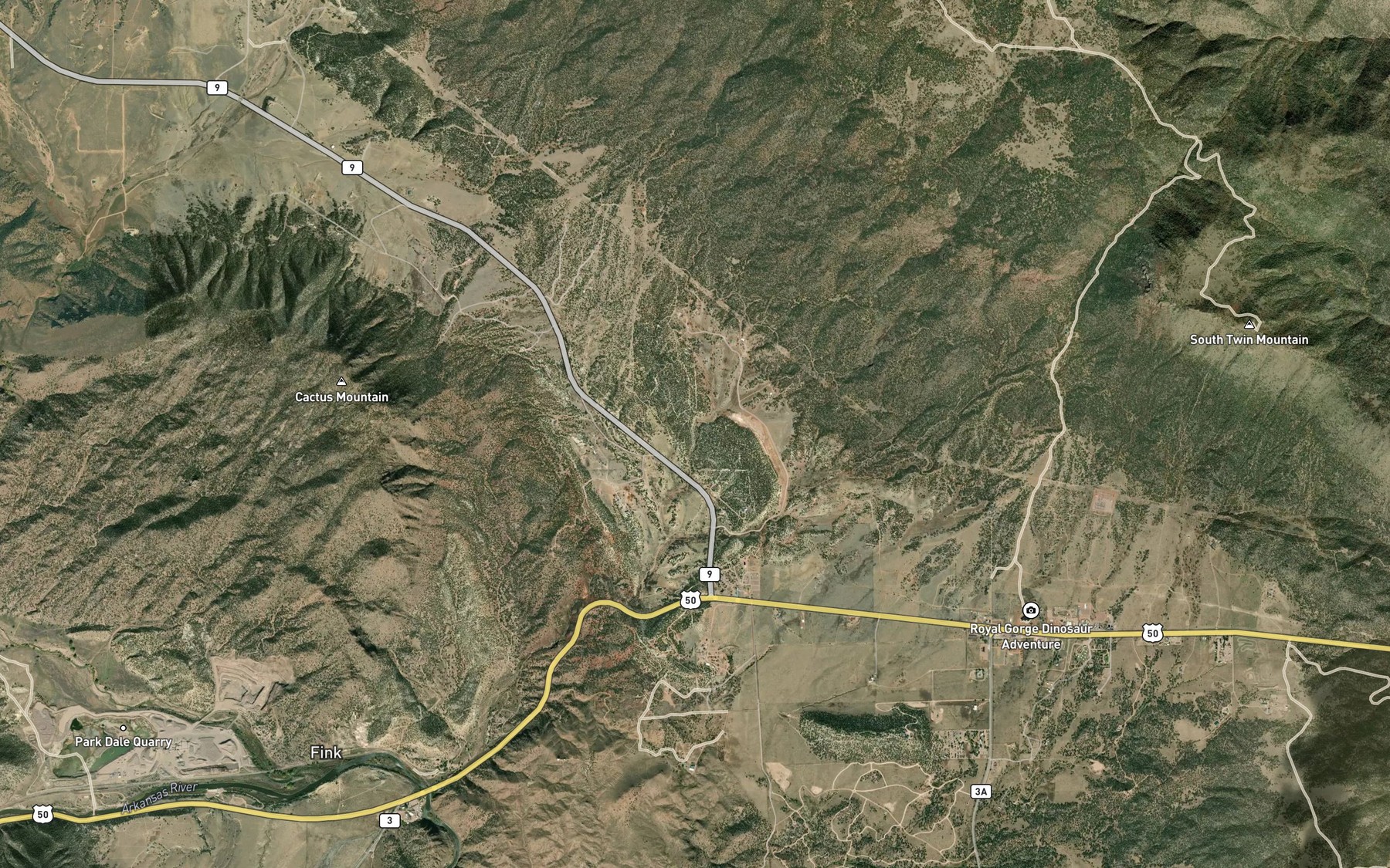 Satellite map of the Bumback Spring