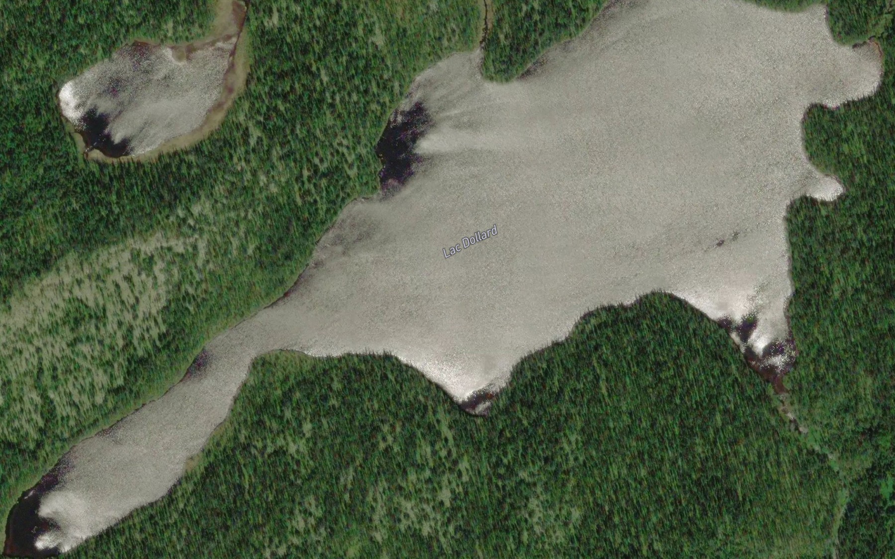 Satellite map of the Lac Dollard