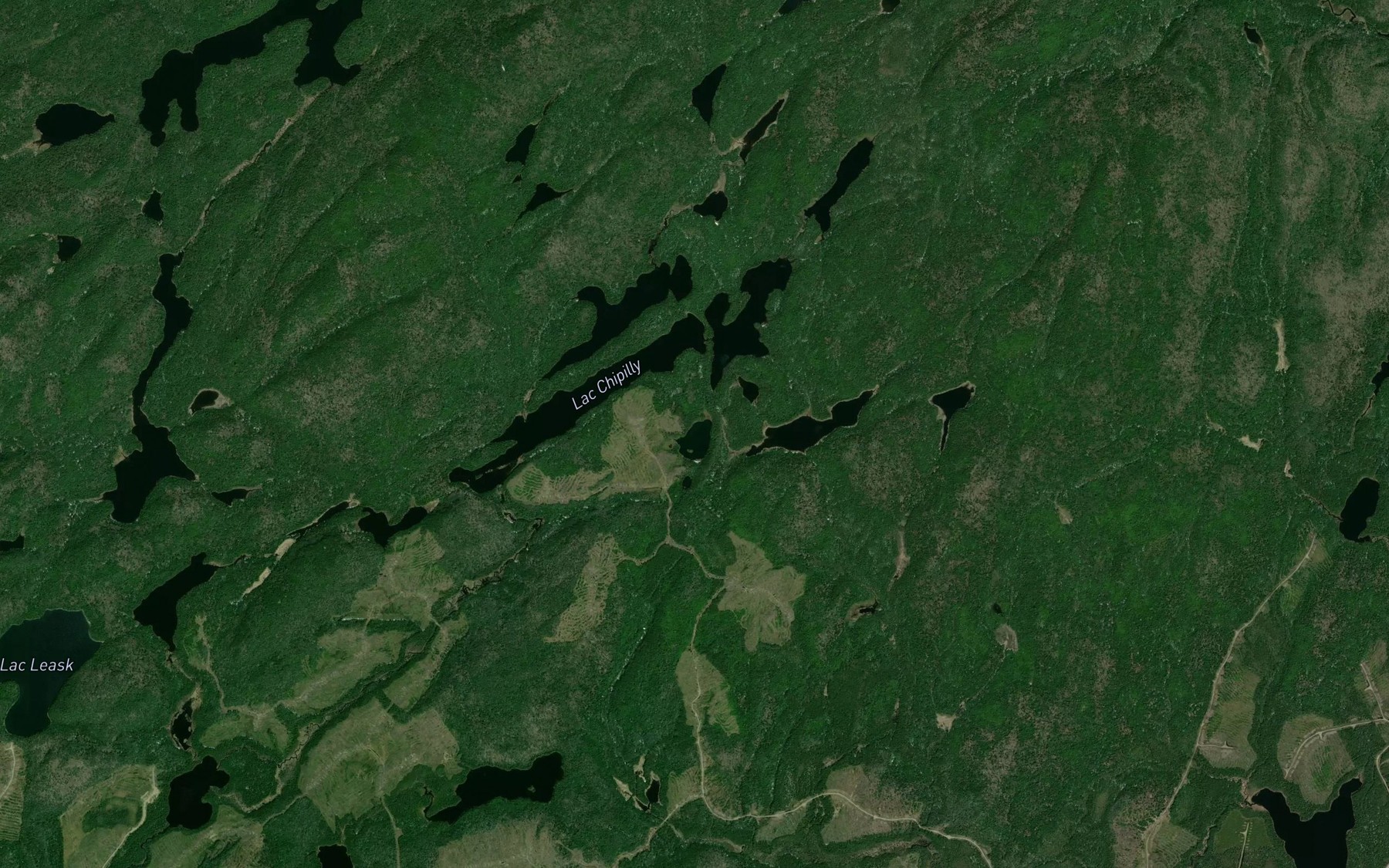 Satellite map of the Lac Dana