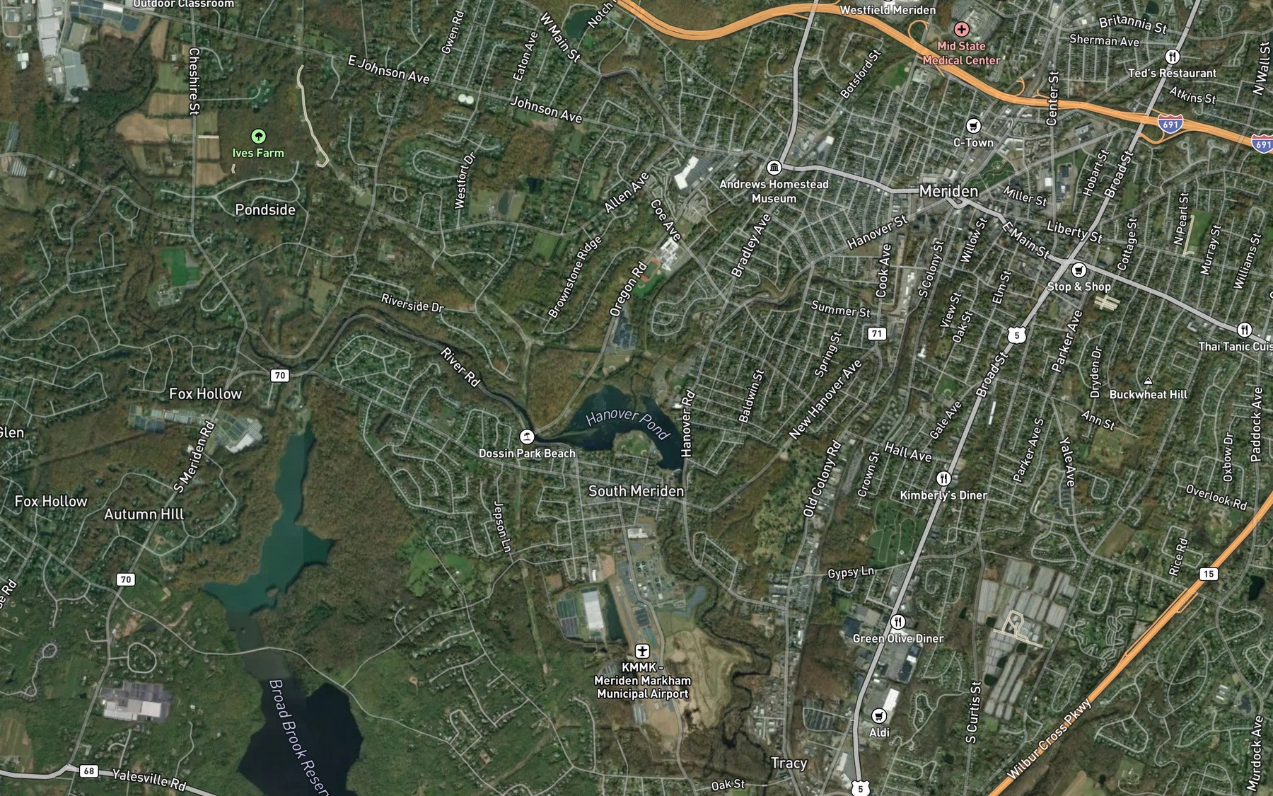 Satellite map of the Sodom Brook