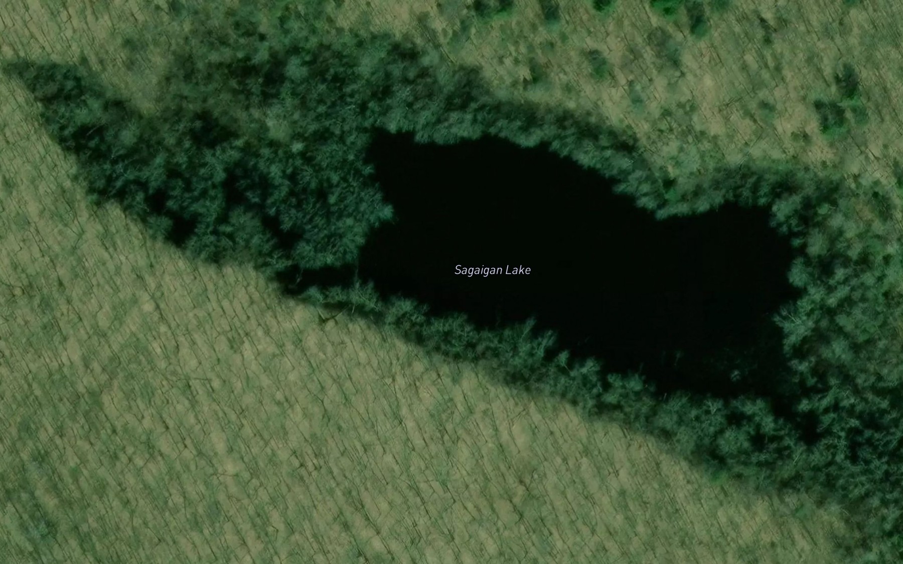 Satellite map of the Sagaigan Lake