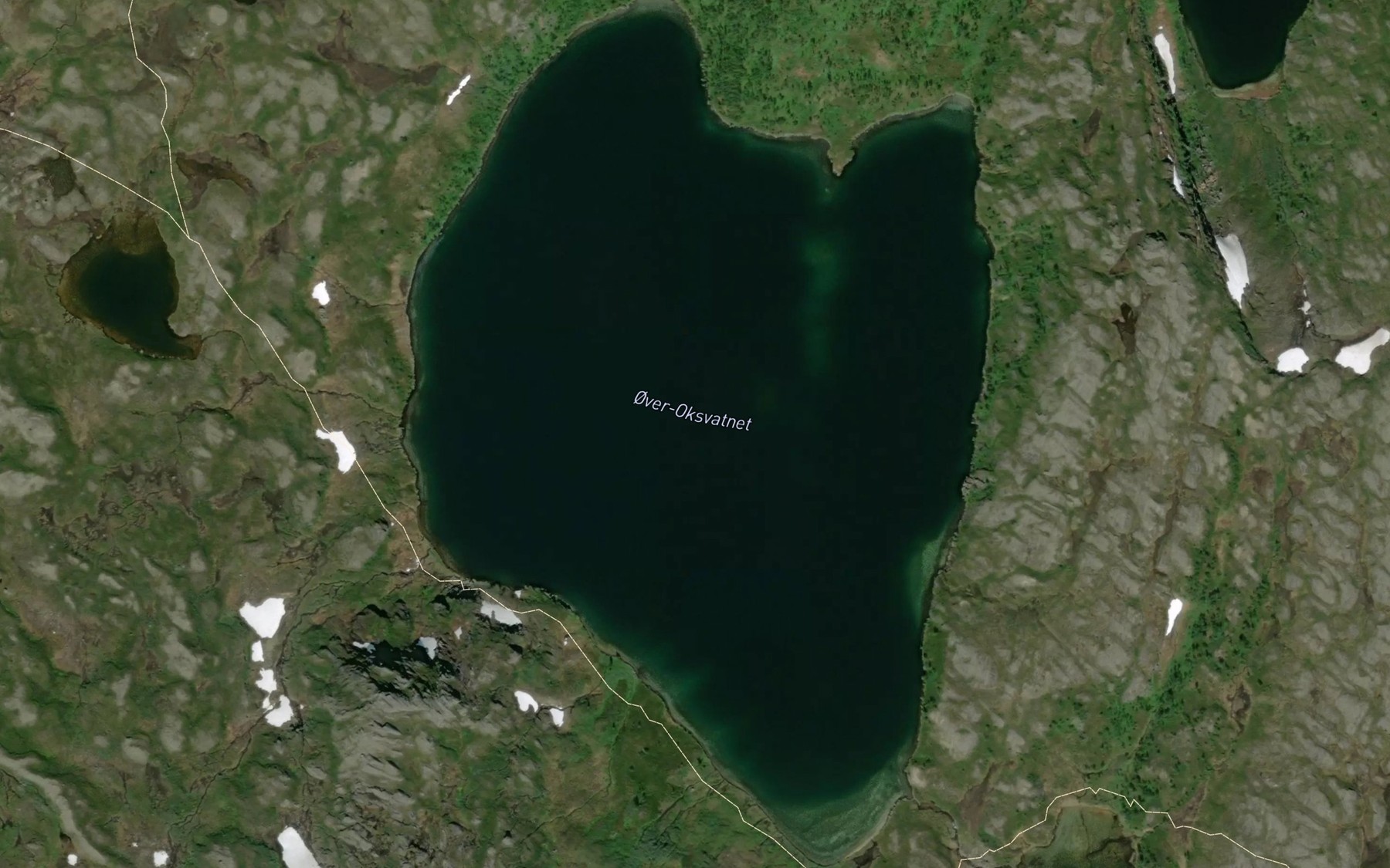 Satellite map of the Over-Oksvatnet