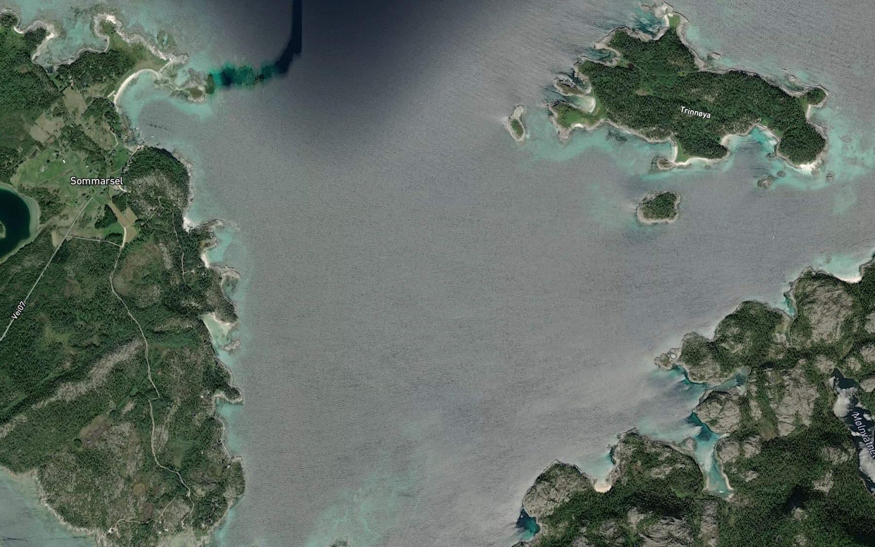 Satellite map of the Trinnoysundet
