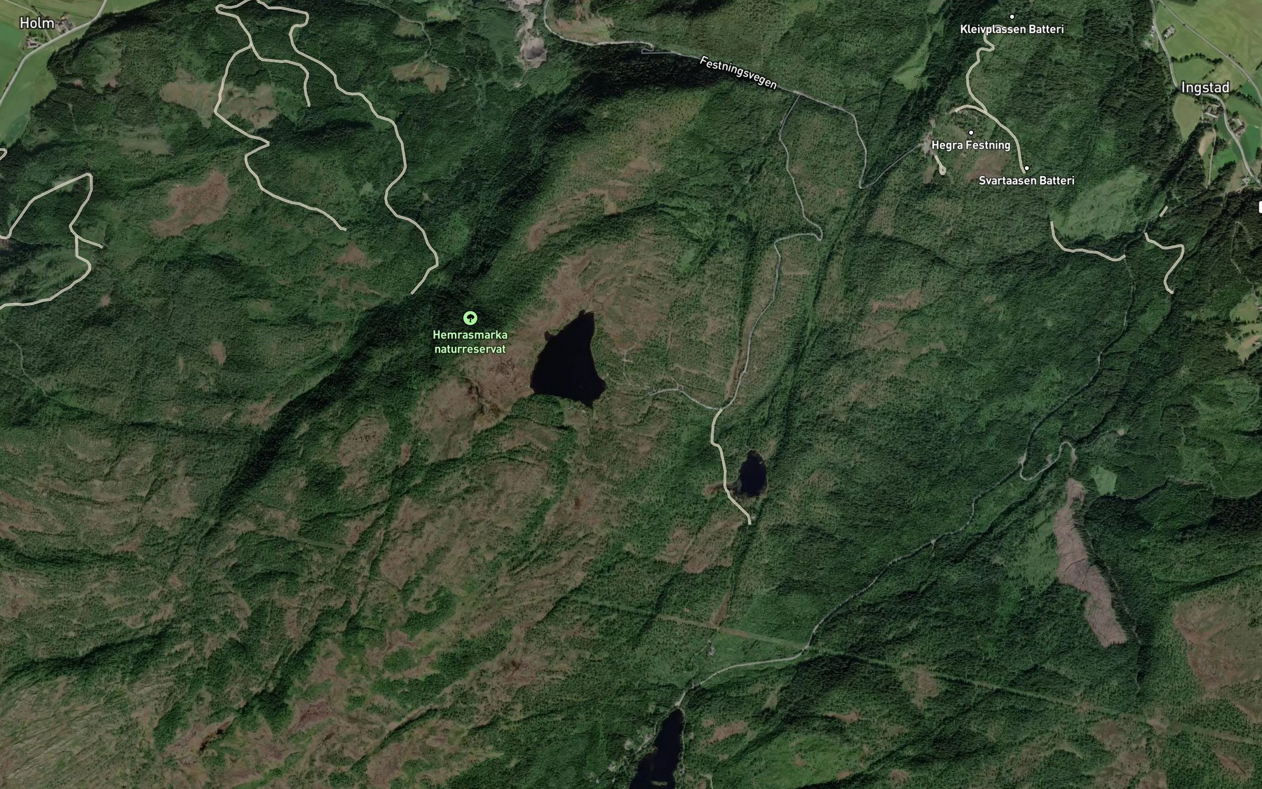 Satellite map of the Stortjonnbekken