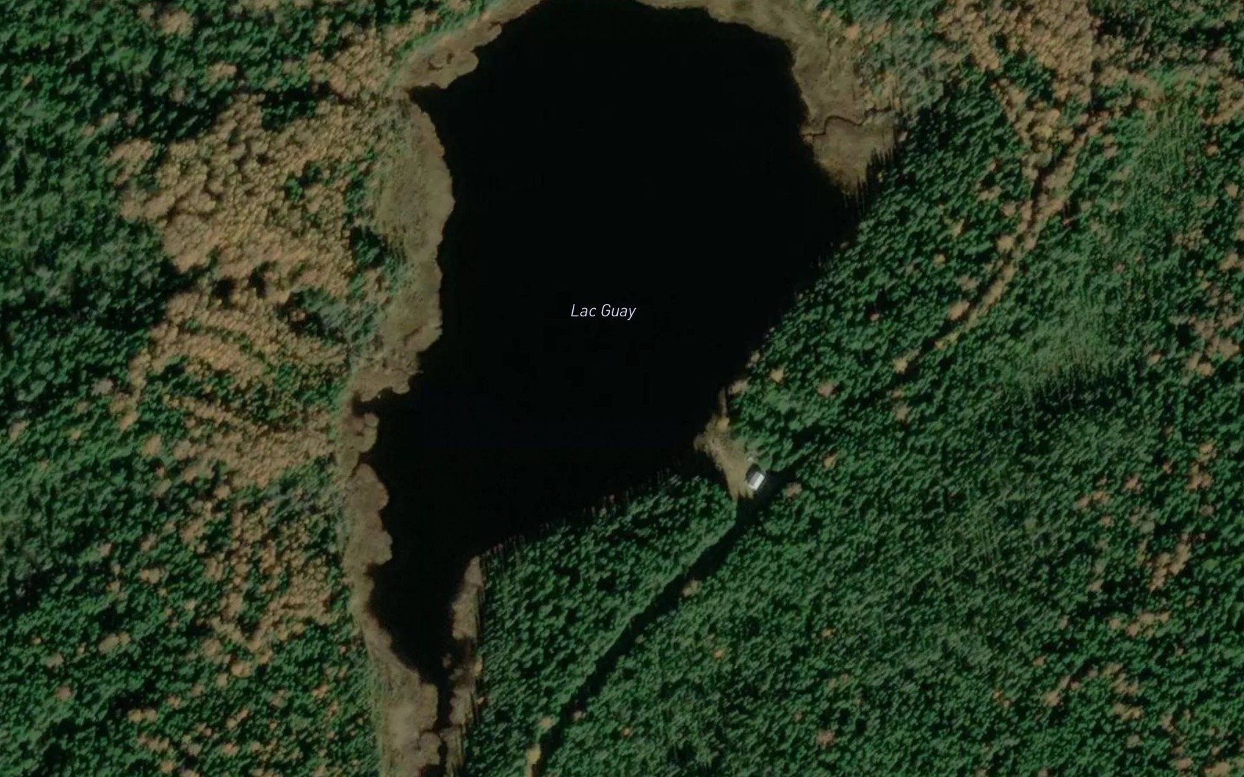 Satellite map of the Lac Guay
