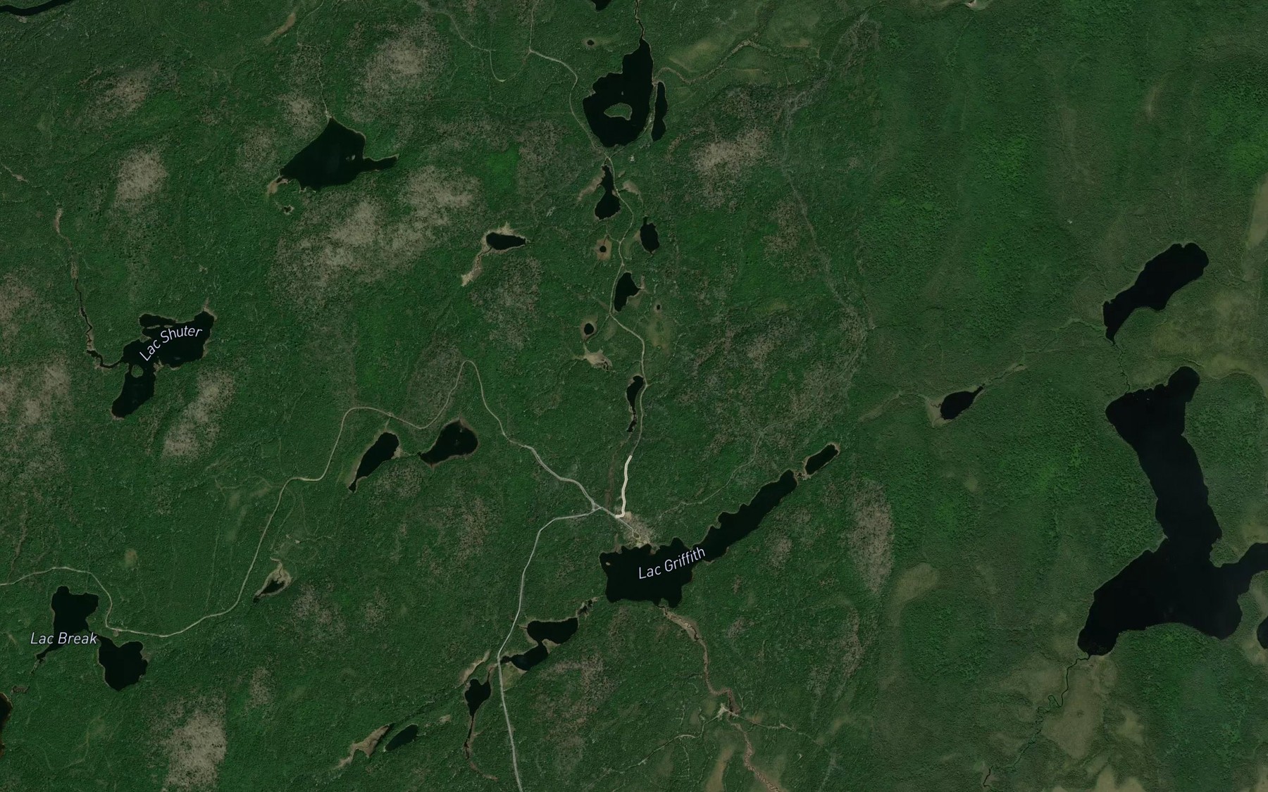 Satellite map of the Lac Laube