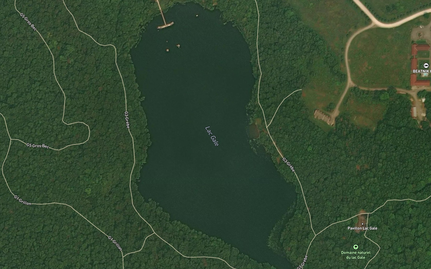 Satellite map of the Lac Gale