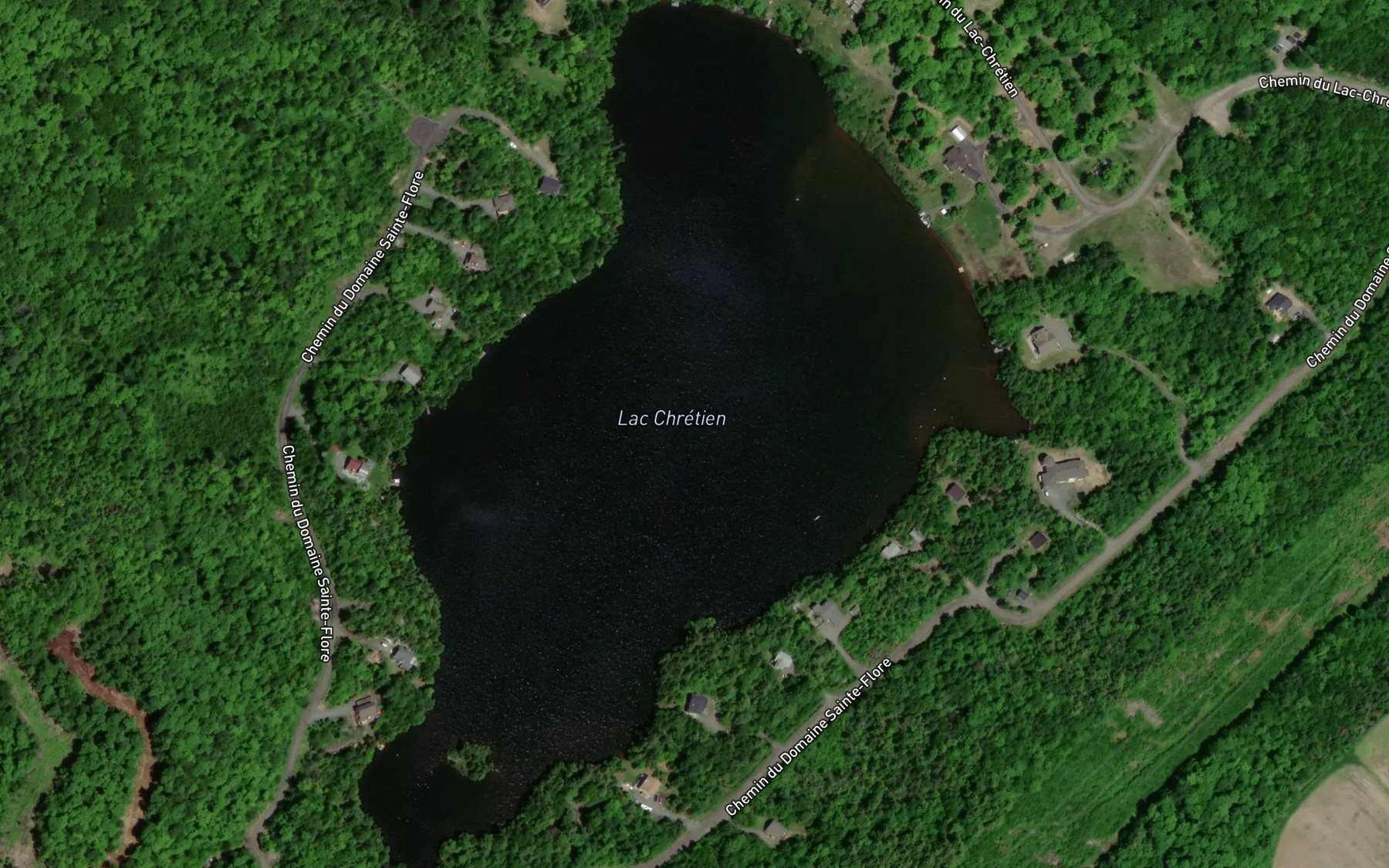 Satellite map of the Lac Chretien
