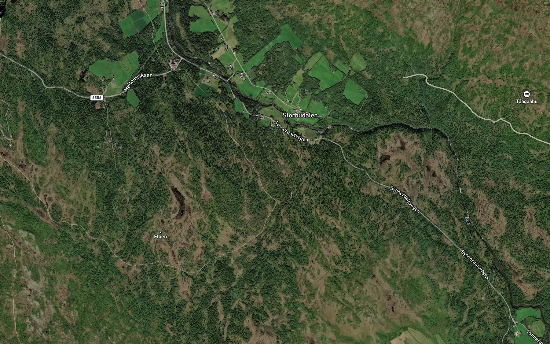 Satellite map of the Plasshaugbekken