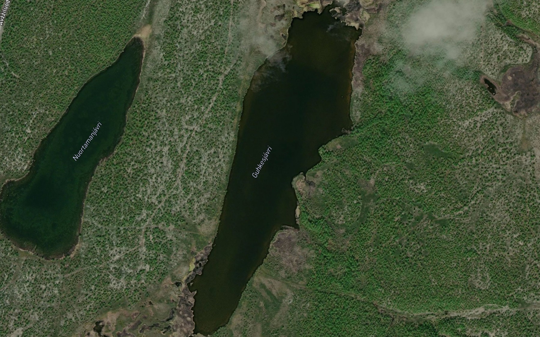 Satellite map of the Gukkesjavri