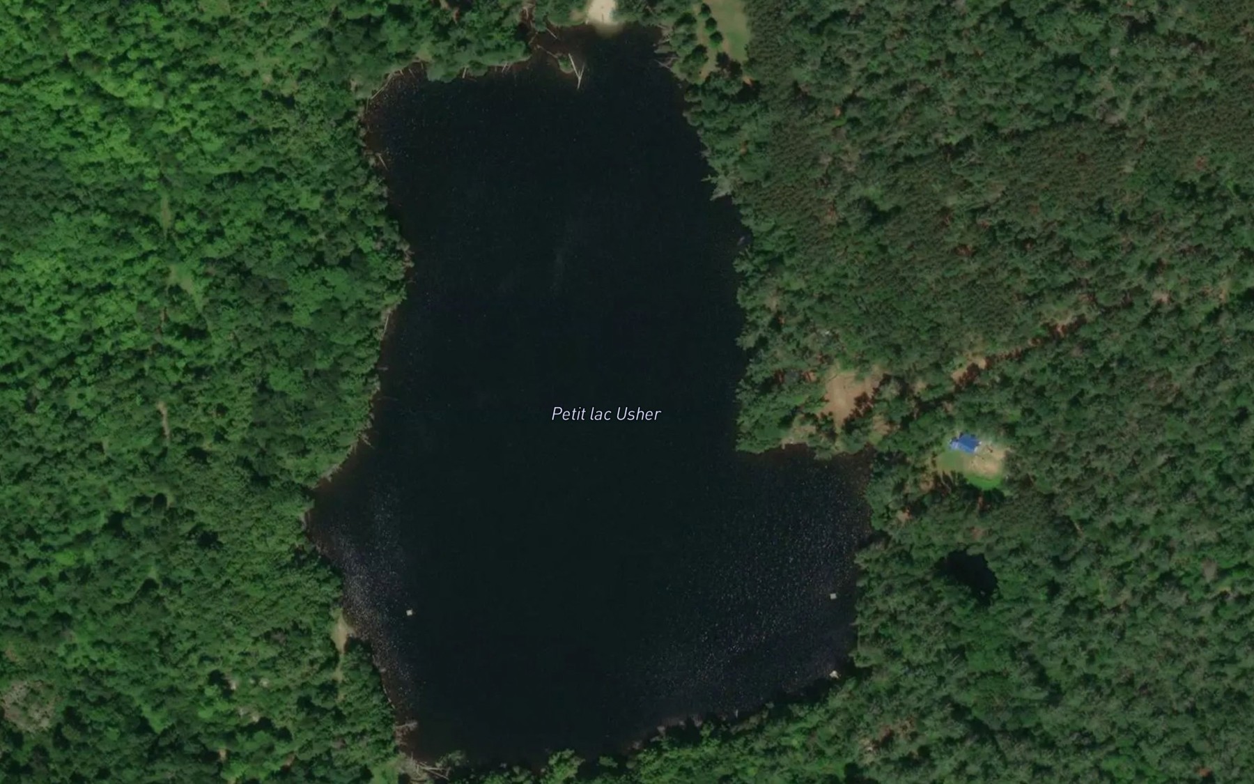 Satellite map of the Petit lac Usher