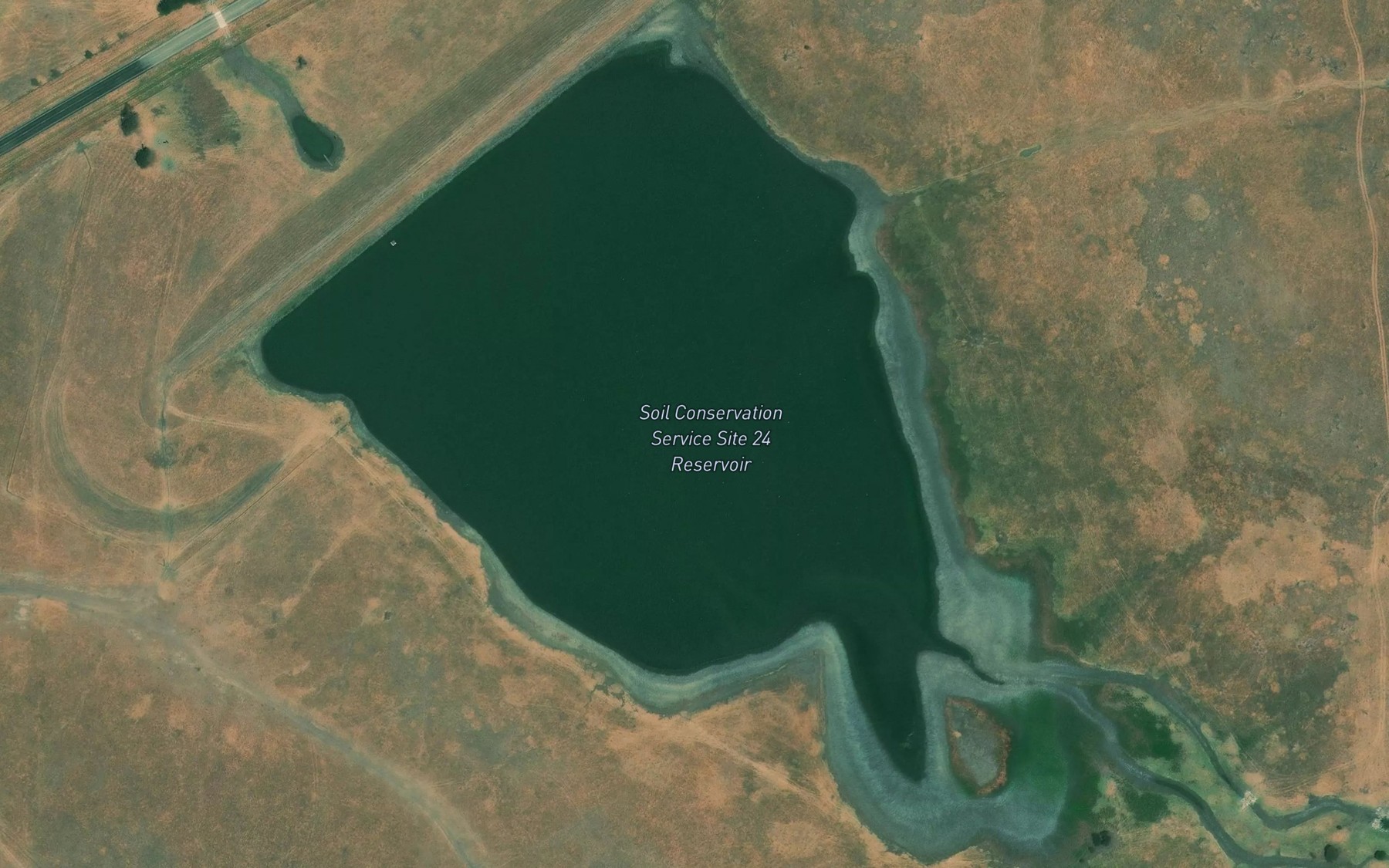 Satellite map of the Soil Conservation Service Site 24 Reservoir
