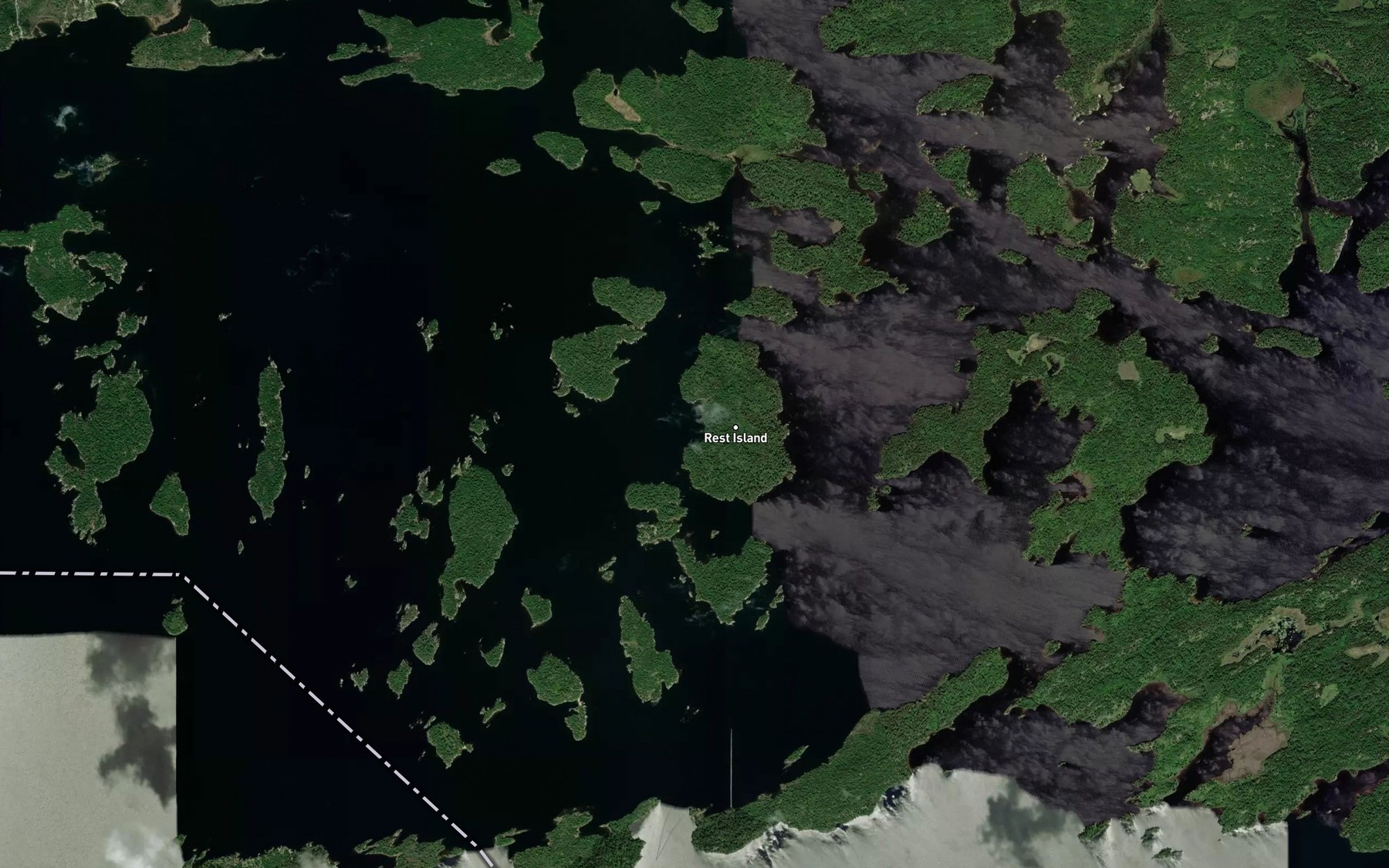 Satellite map of the Goose Channel