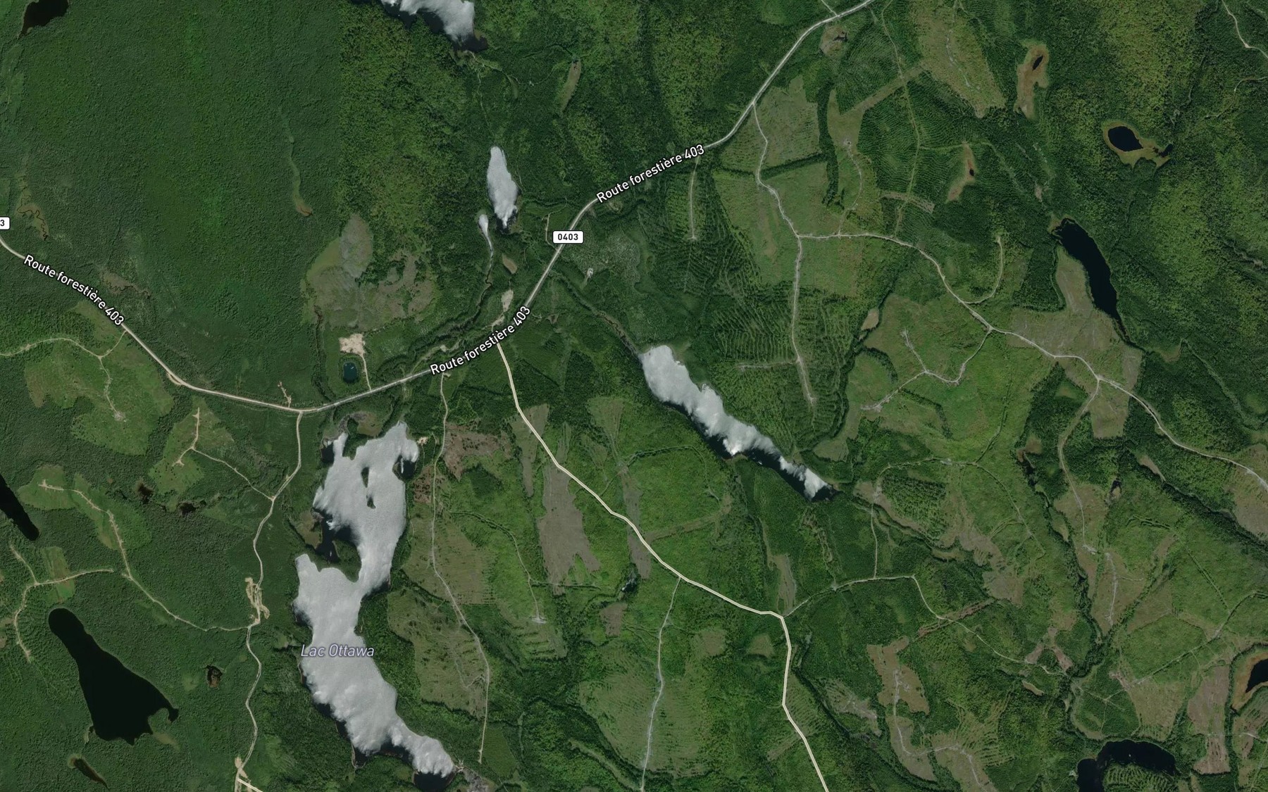 Satellite map of the Ruisseau Waietakanatiko