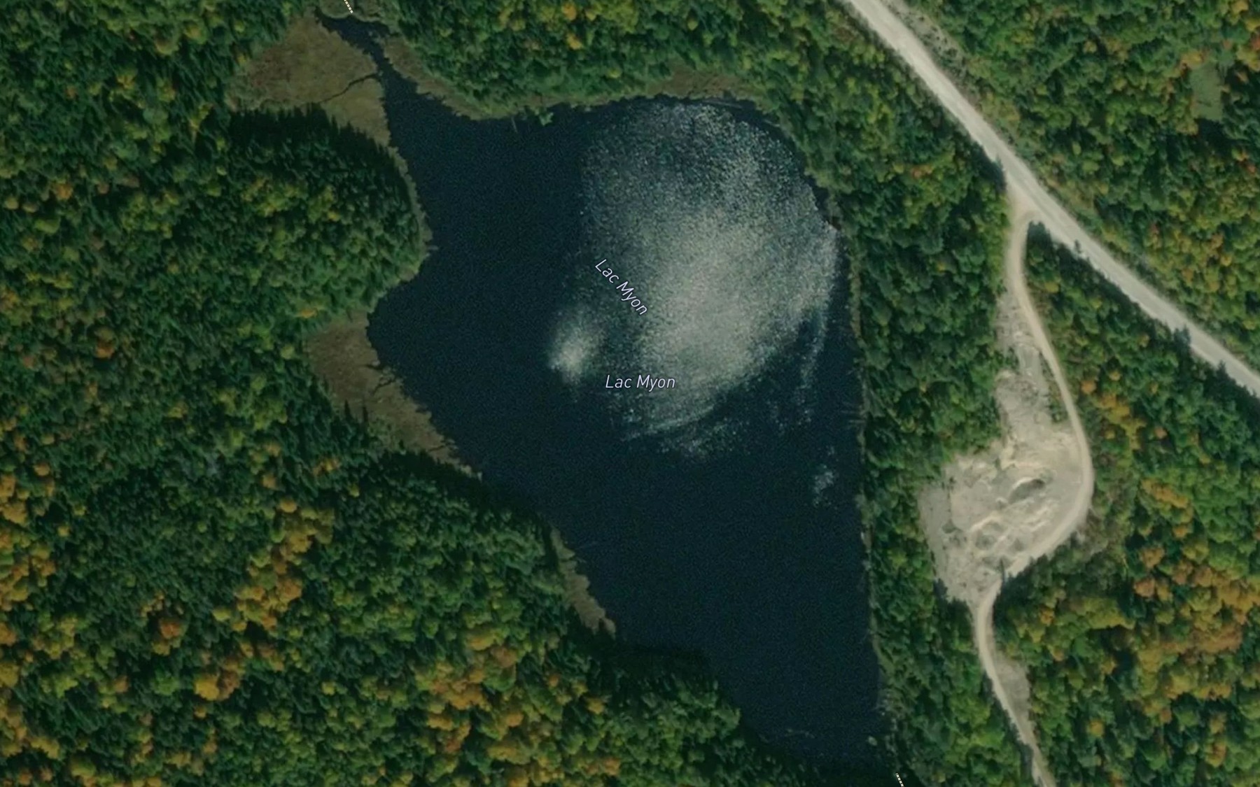 Satellite map of the Lac Myon