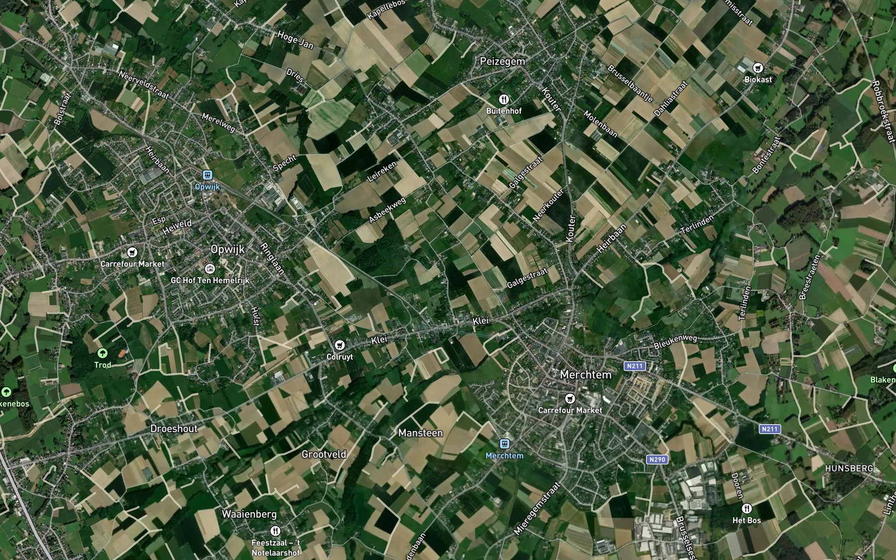 Satellite map of the Wersbeek