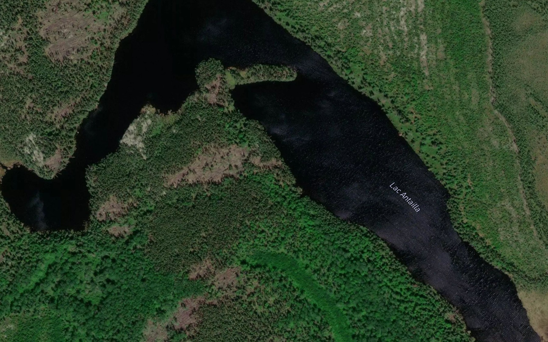 Satellite map of the Lac Antailla