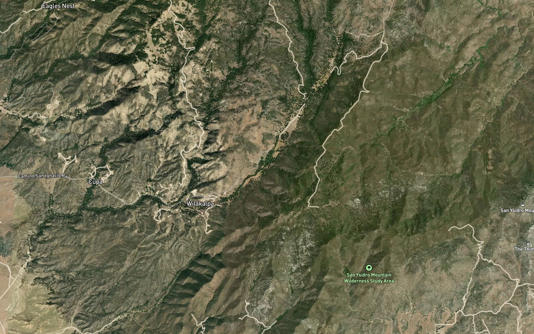 Satellite map of the Weowlet Spring