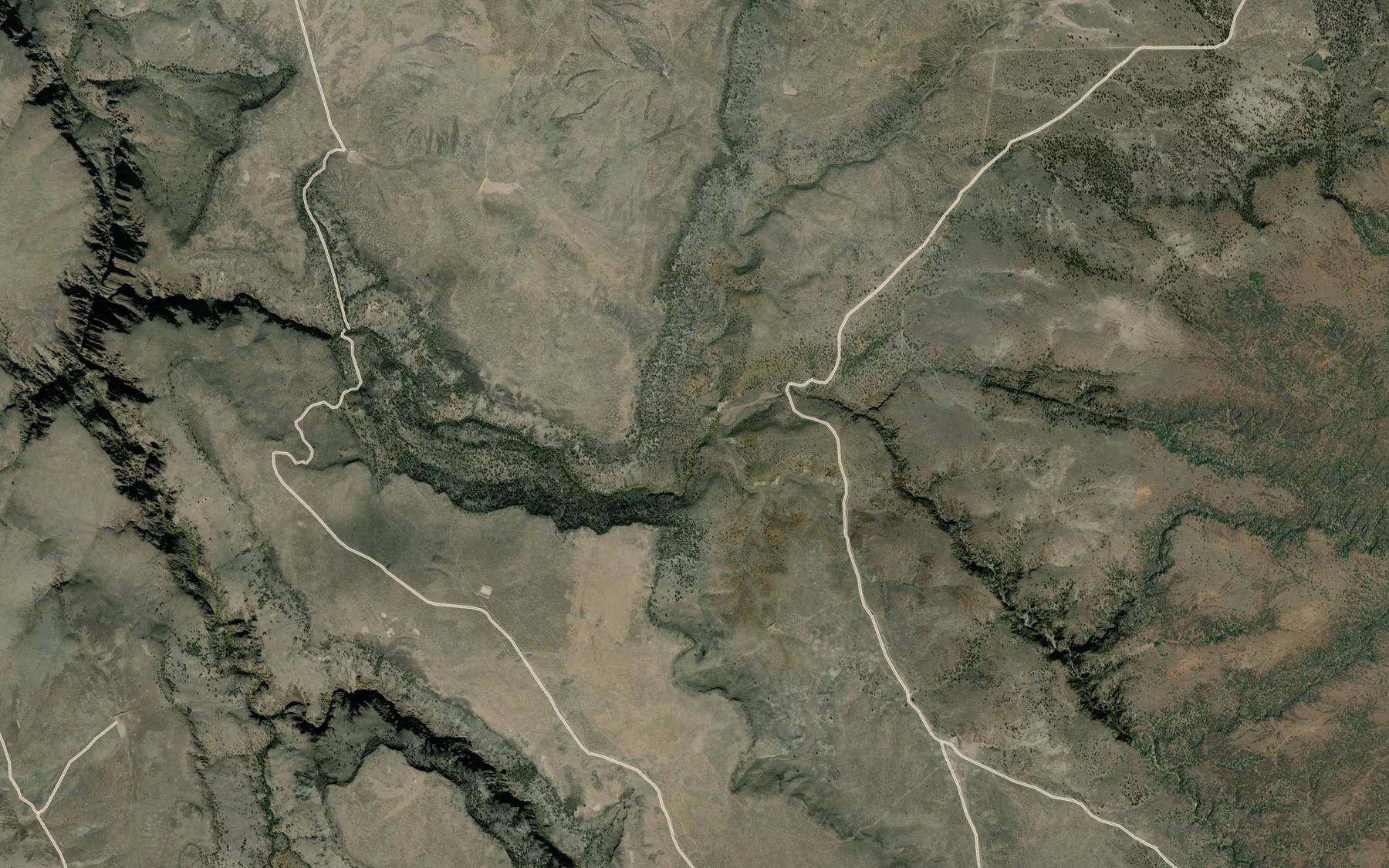 Satellite map of the Soldier Meadows Creek