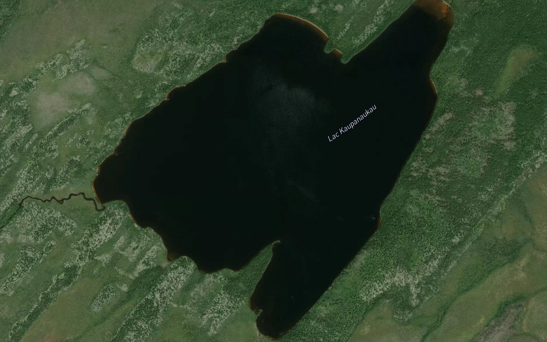 Satellite map of the Lac Kaupanaukau
