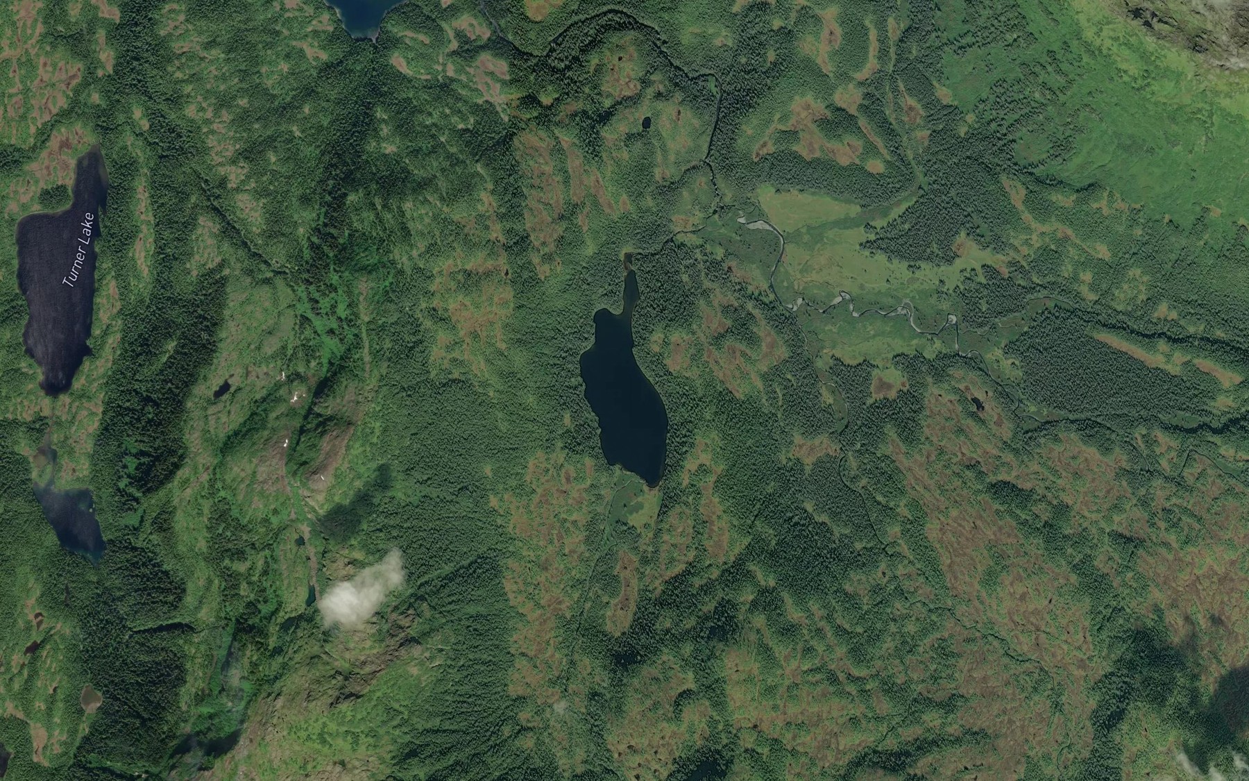 Satellite map of the Millard Lake