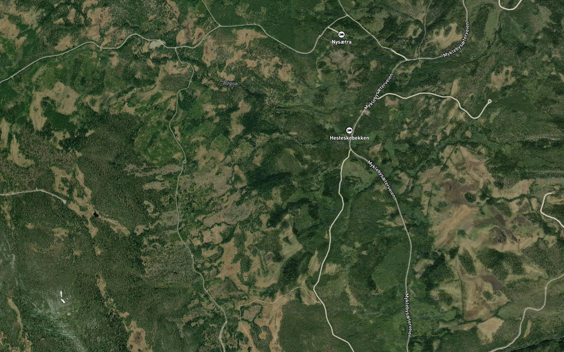 Satellite map of the Hesteskobekken
