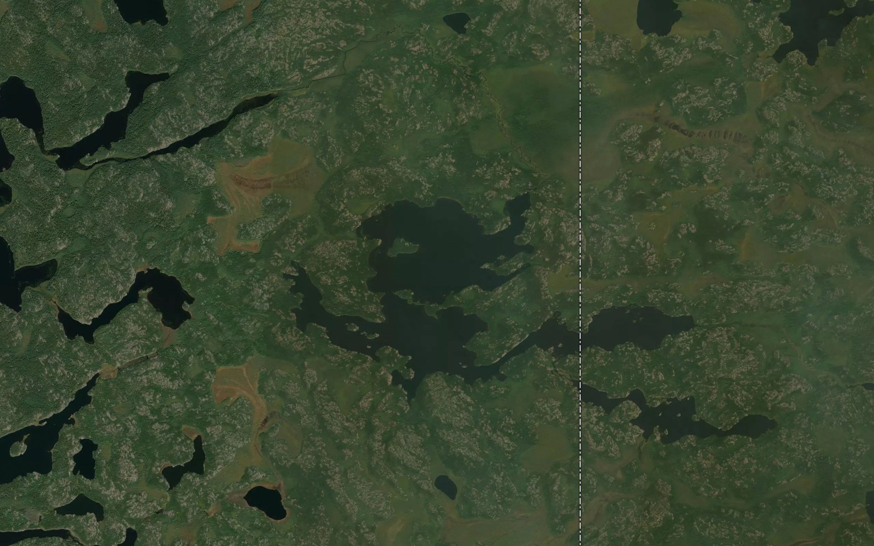 Satellite map of the Laronde Lake