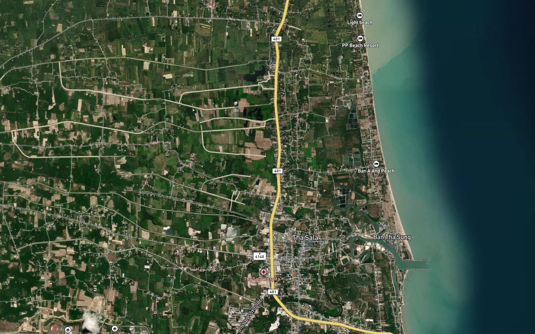 Satellite map of the Khlong Sai
