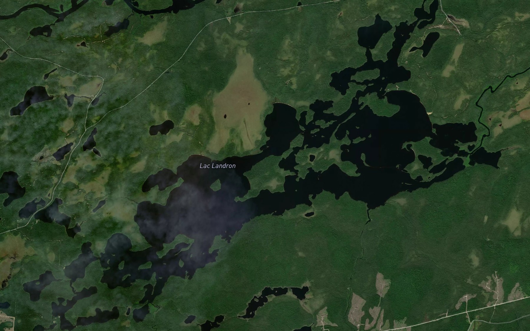 Satellite map of the Lac Landron