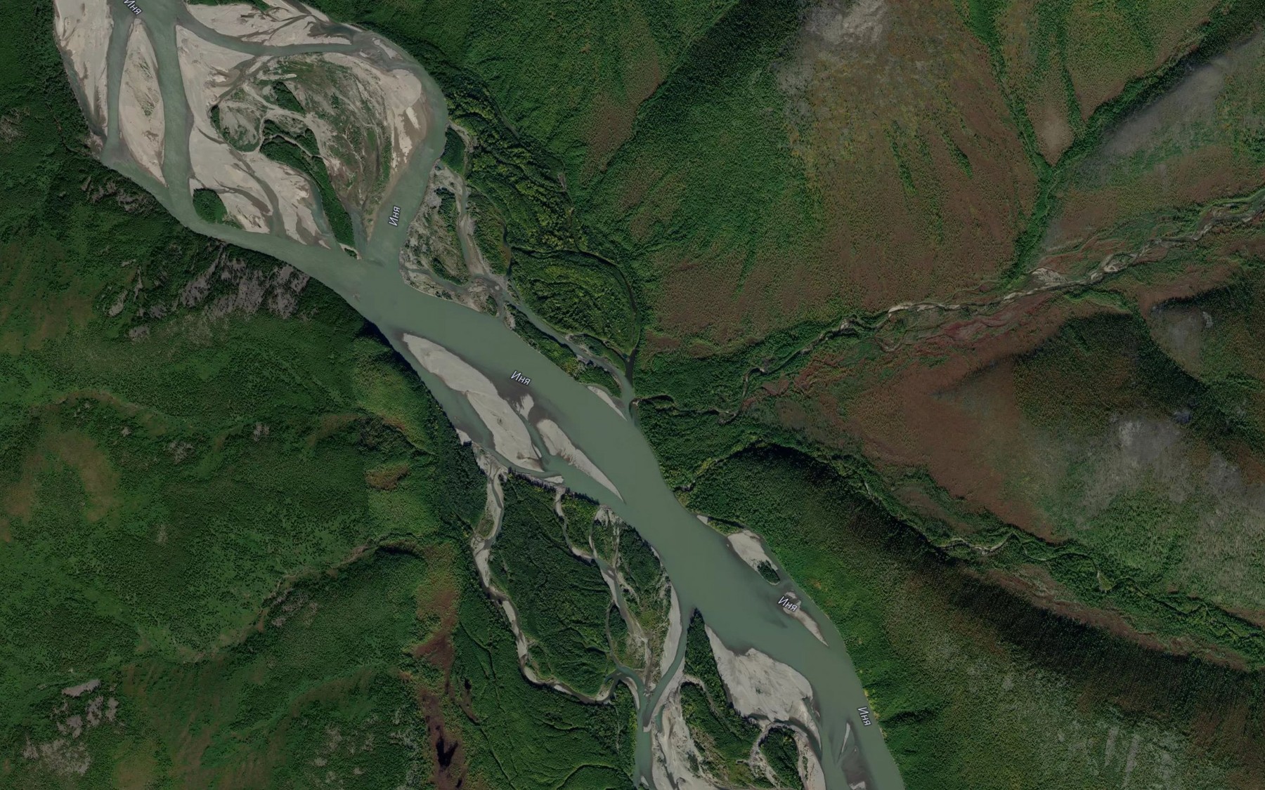 Satellite map of the Nyut