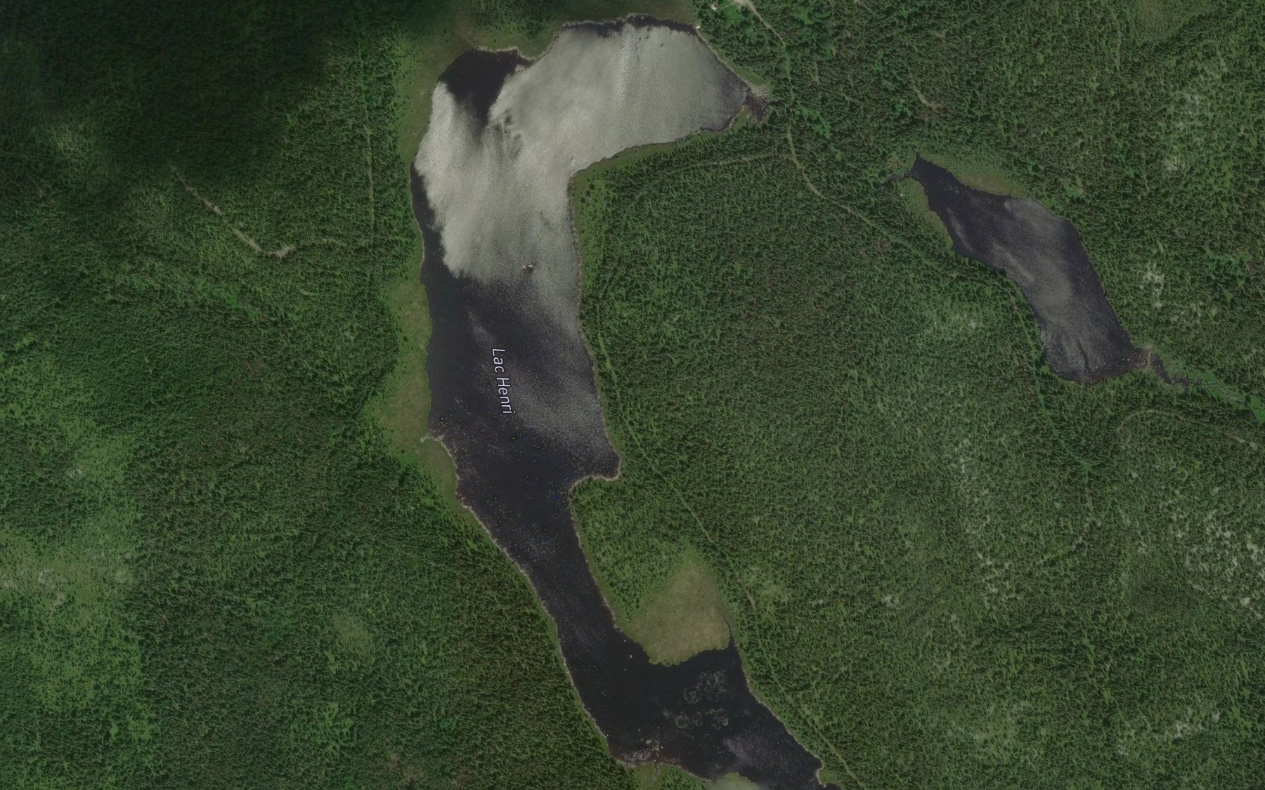 Satellite map of the Lac Henri
