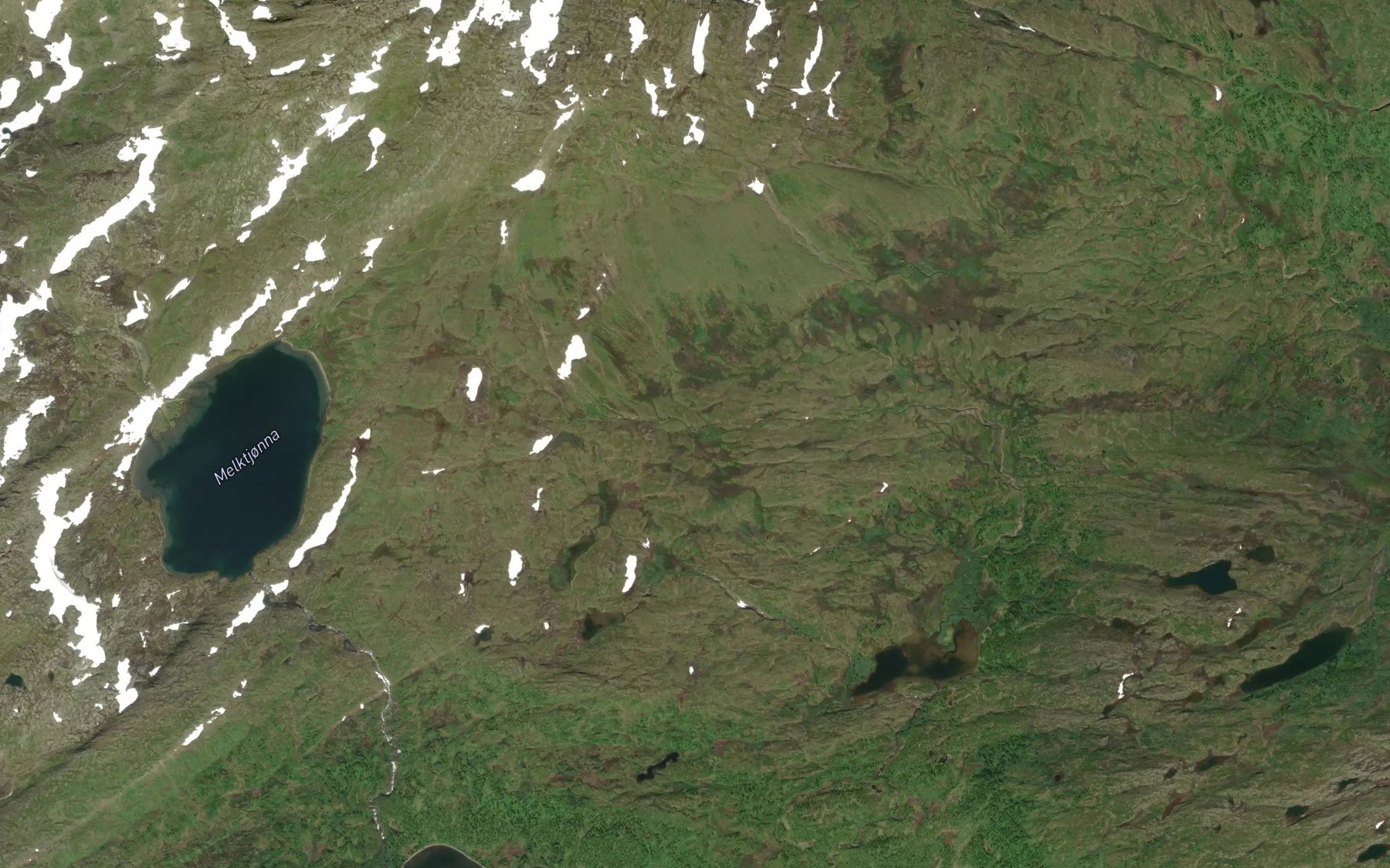 Satellite map of the Slettlibekken