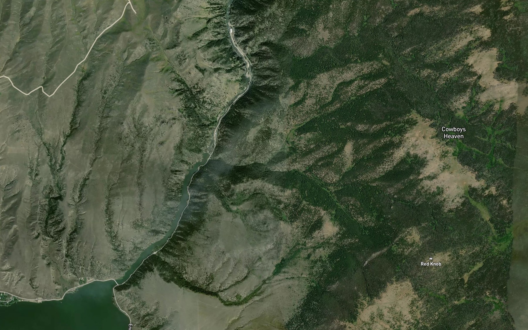 Satellite map of the Spring Creek