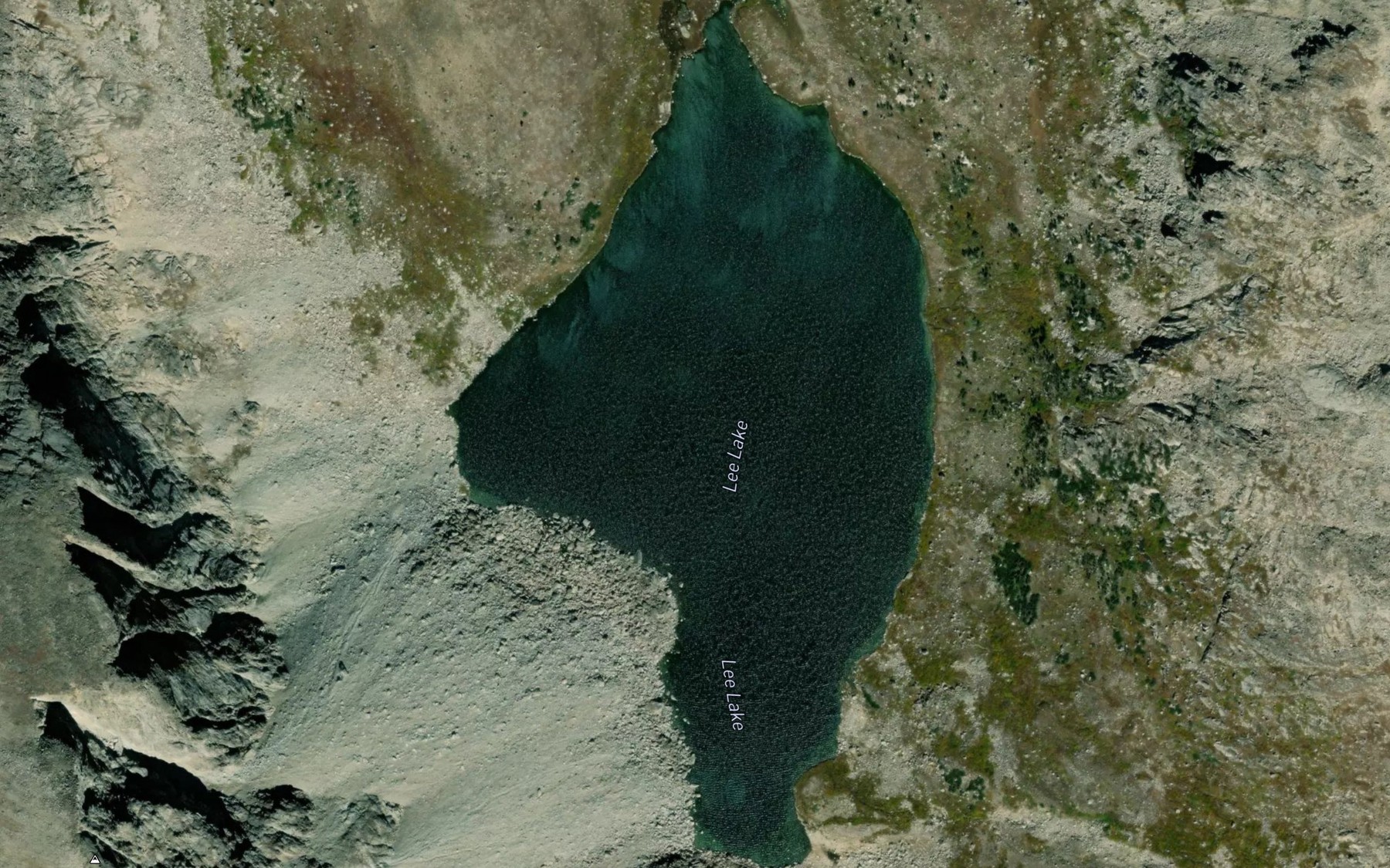 Satellite map of the Lee Lake