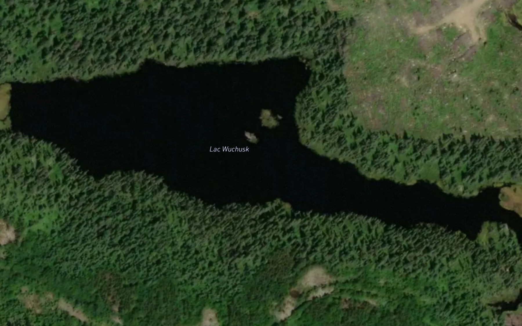Satellite map of the Lac Wuchusk