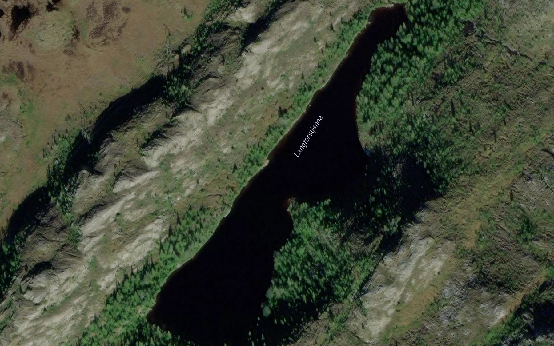 Satellite map of the Langforstjorna