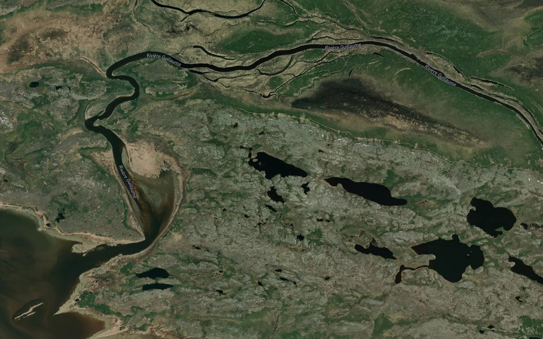 Satellite map of the Lac Wahwaw