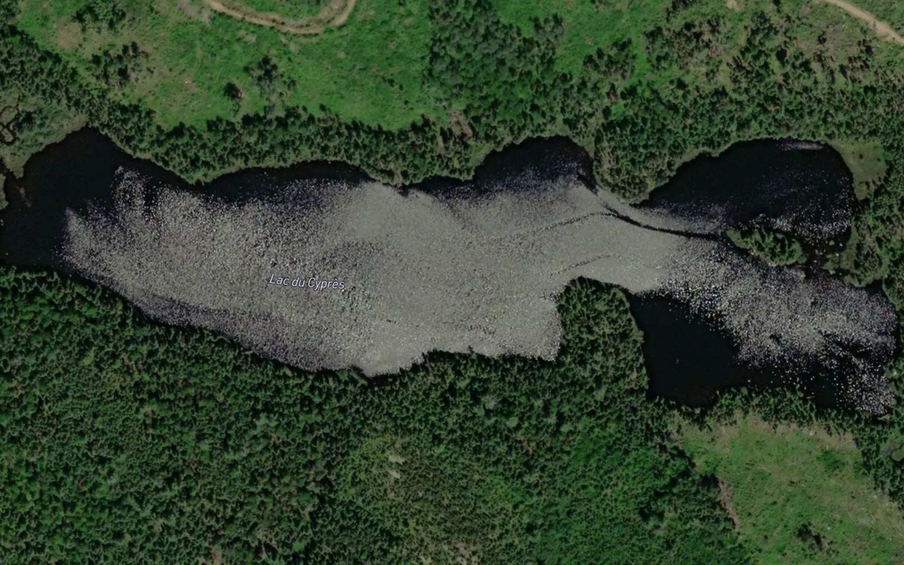 Satellite map of the Lac du Cypres