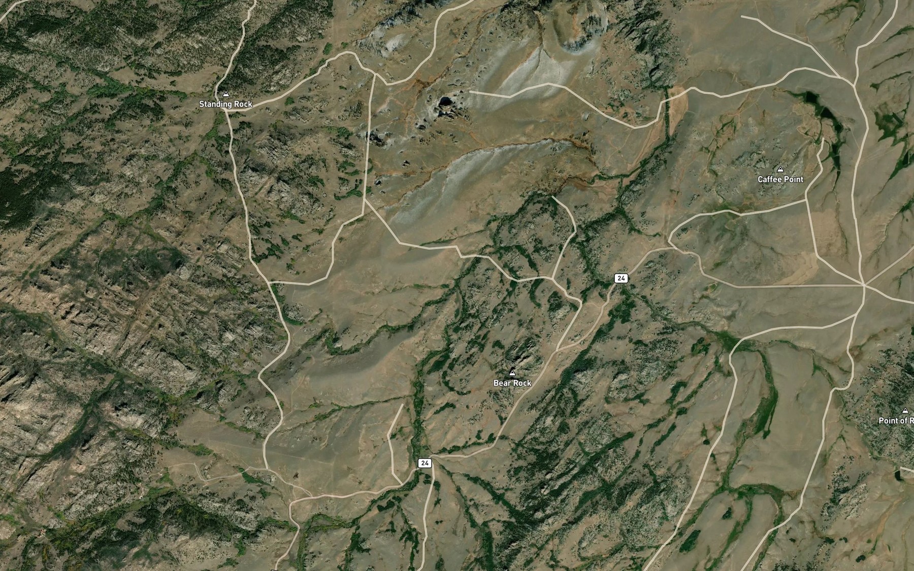 Satellite map of the Buffalo Creek