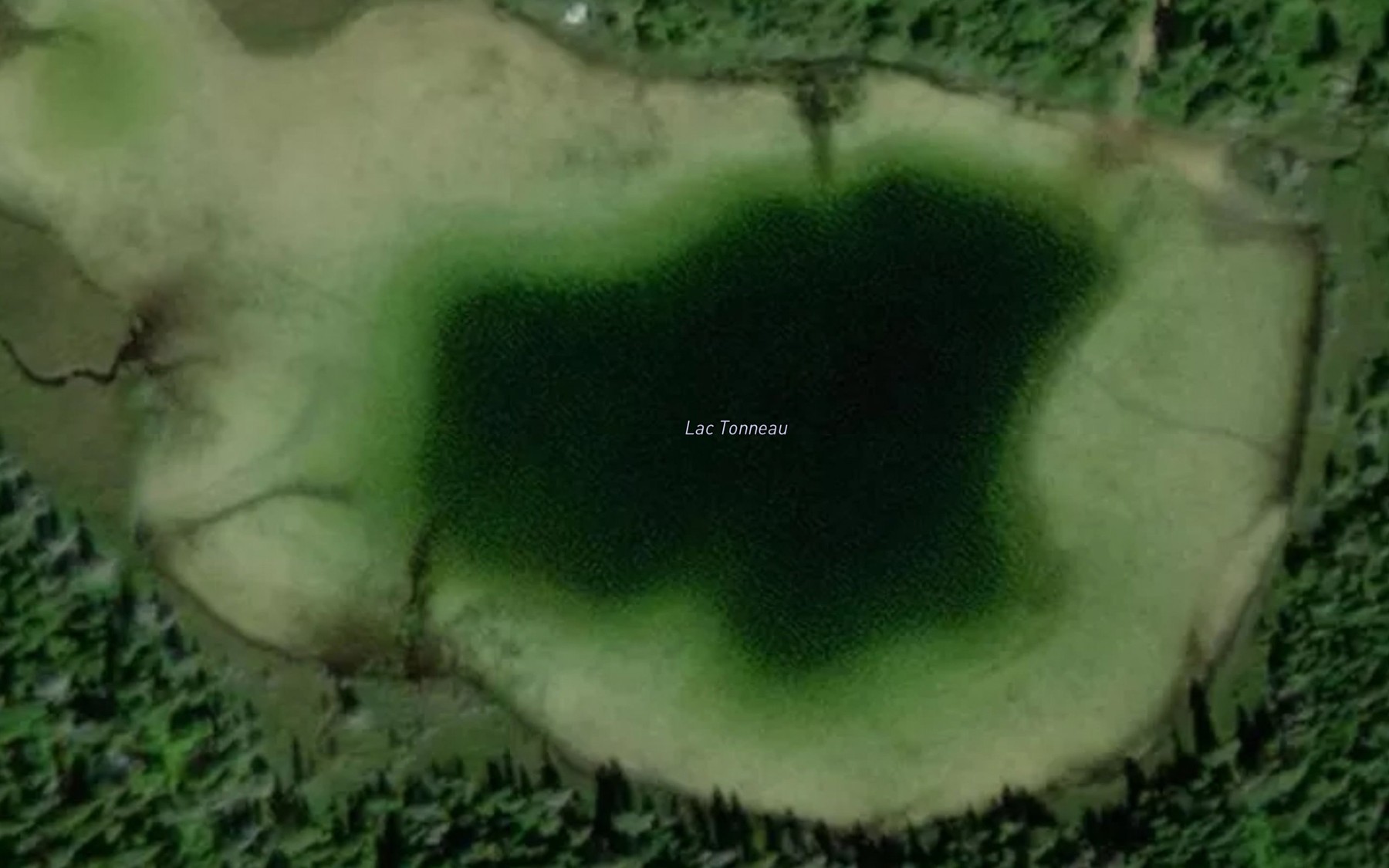 Satellite map of the Lac Tonneau