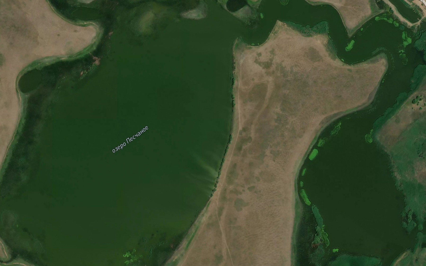 Satellite map of the Ozero Peschanoye