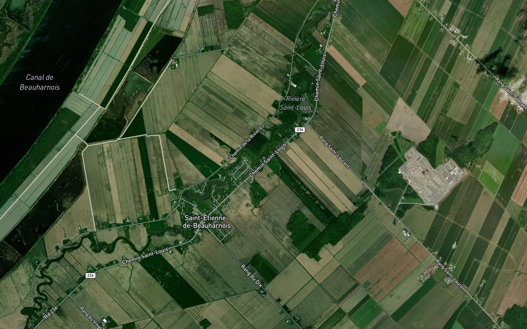 Satellite map of the Cours d'eau Jos-Montpetit