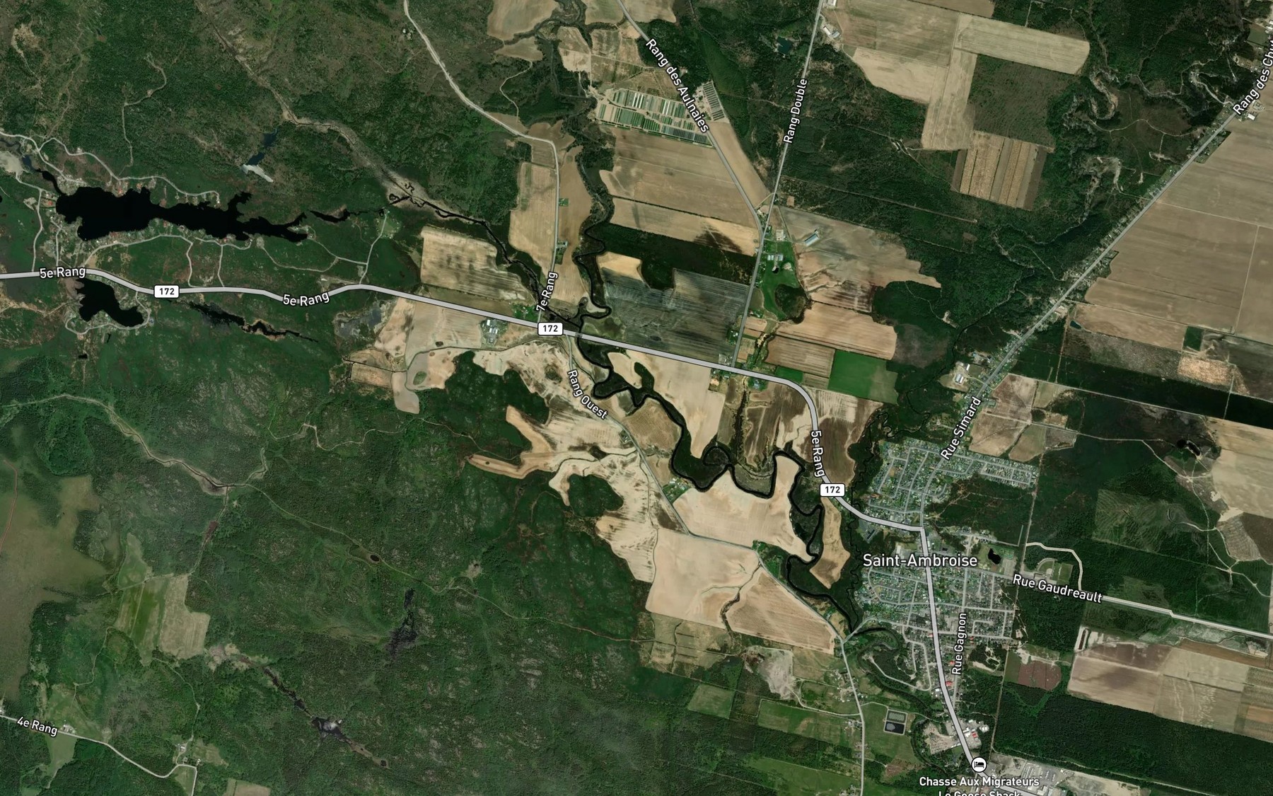 Satellite map of the Cours d'eau Pedneault