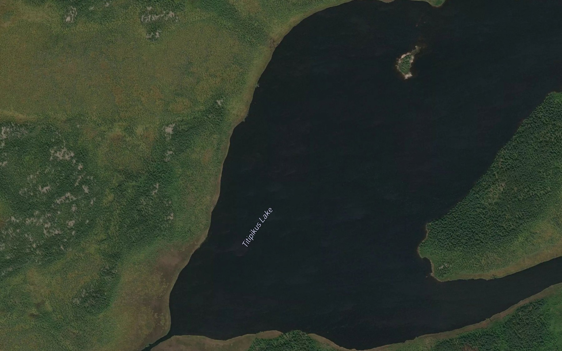 Satellite map of the Titipikus Lake