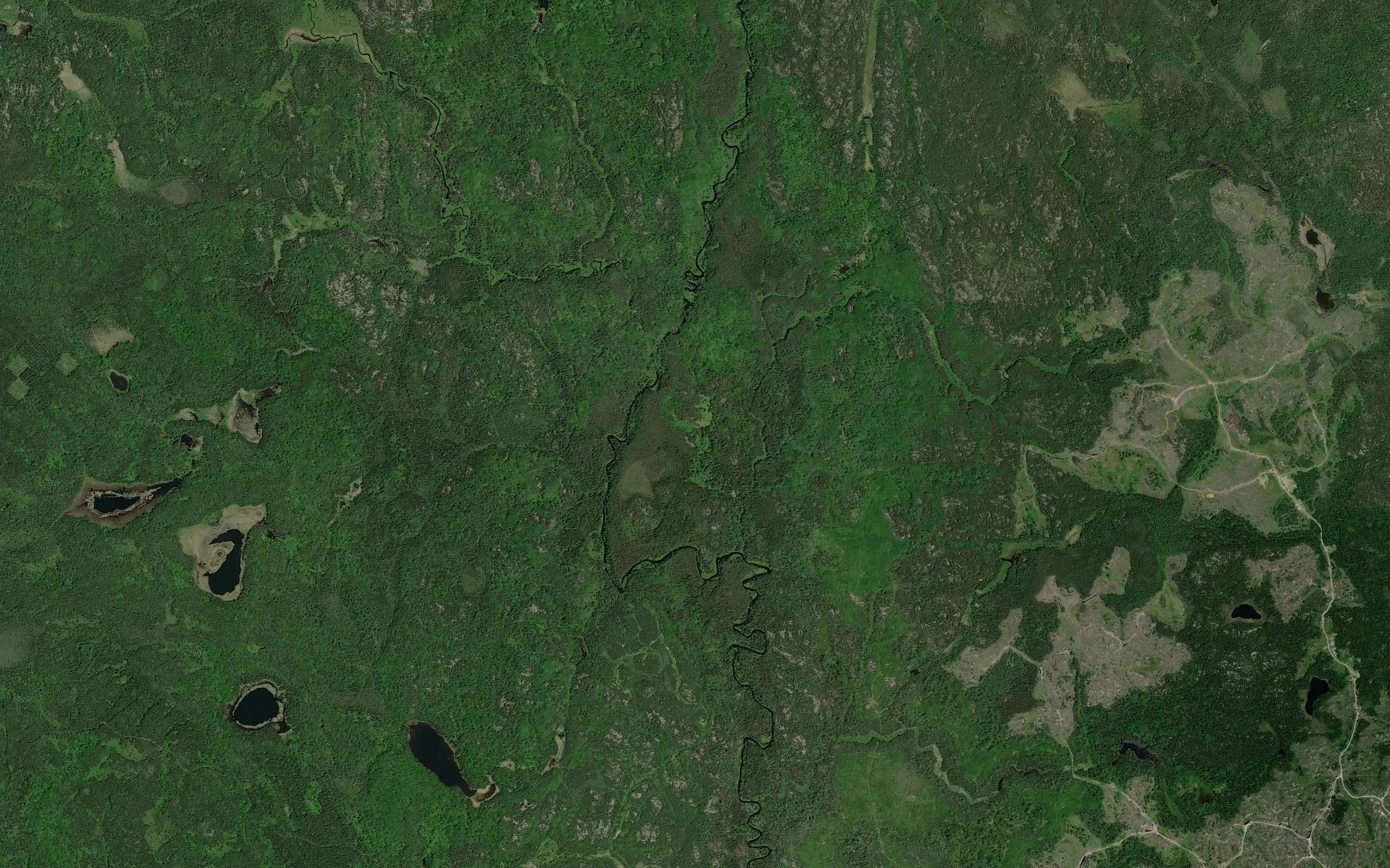 Satellite map of the Gretel Creek