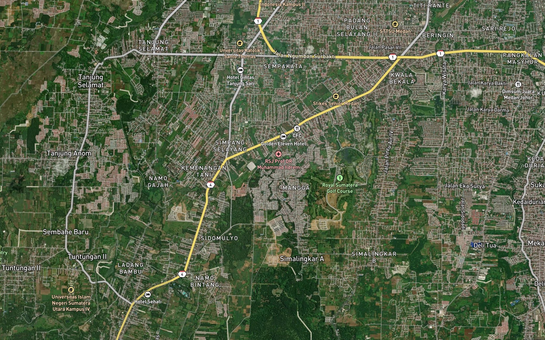 Satellite map of the Sei Lau Cih