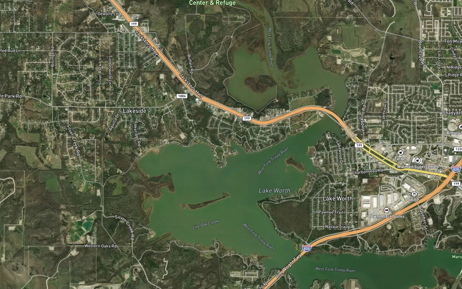 Satellite map of the Sunset Park